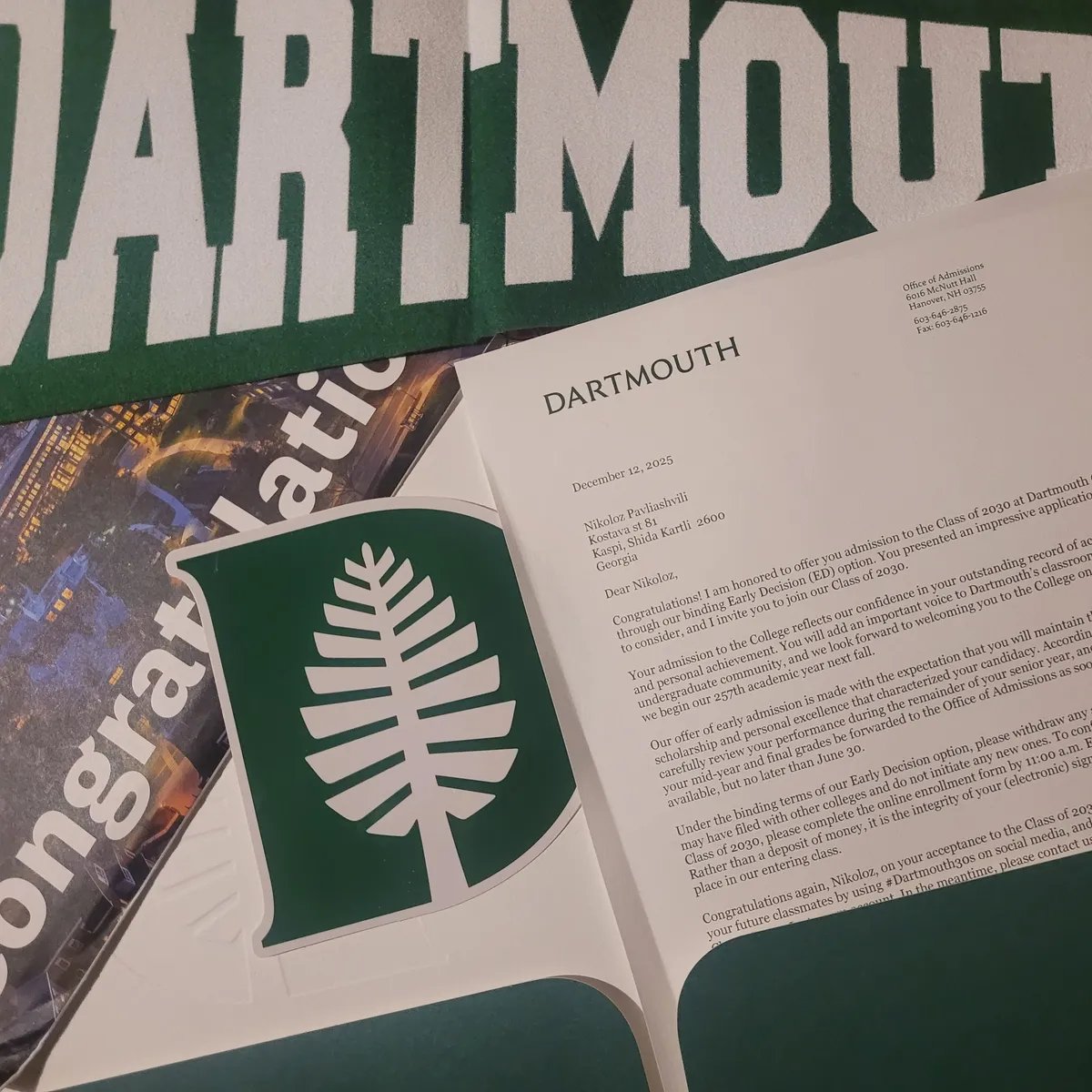 جرأة المحاولة: كيف وجدت طريقي من بلدة جورجية صغيرة إلى دارتموث